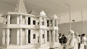 A model of Ram Mandir, to be built in Ayodhya showcased at Kumbh Mela festival 2019, in Allahabad(PTI) A model of Ram Mandir, to be built in Ayodhya showcased at Kumbh Mela festival 2019, in Allahabad(PTI)