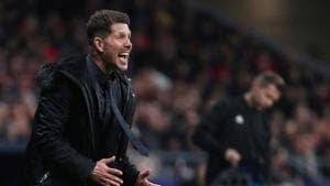 File photo Atletico Madrid coach Diego Simeone.(REUTERS) File photo Atletico Madrid coach Diego Simeone.(REUTERS)