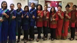 Around 240 female employees of the airline were involved in flying the flights, they said.(Photo: Twitter/@airindiain) Around 240 female employees of the airline were involved in flying the flights, they said.(Photo: Twitter/@airindiain)