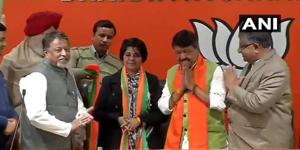 Bharati Ghosh had once described Mamata Banerjee as the mother of the former Maoist-dominated areas of West Bengal but resigned in 2017 after being transferred to a less significant post and faced CID investigation on charges of extortion.(ANI File Photo) Bharati Ghosh had once described Mamata Banerjee as the mother of the former Maoist-dominated areas of West Bengal but resigned in 2017 after being transferred to a less significant post and faced CID investigation on charges of extortion.(ANI File Photo)