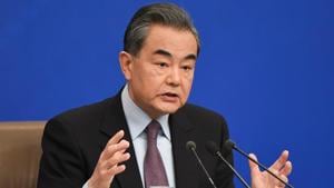 Chinese foreign minister Wang Yi called on India and Pakistan to move on from the crisis triggered by the Pulwama terror attack last month and to work towards a “long-term improvement” in bilateral ties through dialogue.(AFP) Chinese foreign minister Wang Yi called on India and Pakistan to move on from the crisis triggered by the Pulwama terror attack last month and to work towards a “long-term improvement” in bilateral ties through dialogue.(AFP)