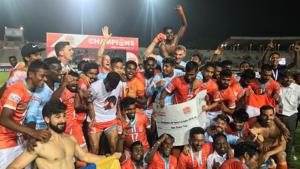 Chennai City FC clinched the I-League title after beating Minerva Punjab FC.(Twitter) Chennai City FC clinched the I-League title after beating Minerva Punjab FC.(Twitter)