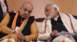 Referring to the plan to dump or change candidates, a BJP leader described it as “Gujarat model”.(Raj K Raj/HT File Photo) Referring to the plan to dump or change candidates, a BJP leader described it as “Gujarat model”.(Raj K Raj/HT File Photo)