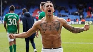 Brighton's Anthony Knockaert celebrates after the match.(Action Images via Reuters)