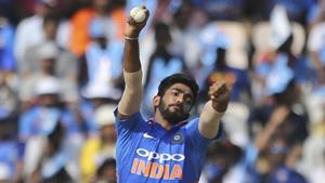 Jasprit Bumrah in action.(AP) Jasprit Bumrah in action.(AP)