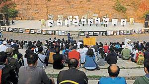The Municipal Corporation of Gurugram (MCG) is contemplating changing the venue for its upcoming Sufi Nights festival after environmentalists highlighted that the amphitheatre inside Aravalli Biodiversity Park(HT File Photo) The Municipal Corporation of Gurugram (MCG) is contemplating changing the venue for its upcoming Sufi Nights festival after environmentalists highlighted that the amphitheatre inside Aravalli Biodiversity Park(HT File Photo)