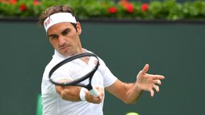 Roger Federer (SUI) during his second round match against Roger Gojowczyk (not pictured) in the BNP Paribas Open(USA TODAY Sports) Roger Federer (SUI) during his second round match against Roger Gojowczyk (not pictured) in the BNP Paribas Open(USA TODAY Sports)