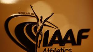 FILE PHOTO: A view shows the logo at the The International Association of Athletics Federations (IAAF) headquarters in Monaco, January 14, 2016(REUTERS) FILE PHOTO: A view shows the logo at the The International Association of Athletics Federations (IAAF) headquarters in Monaco, January 14, 2016(REUTERS)