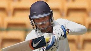 Karnataka's Manish Pandey plays a shot.(PTI) Karnataka's Manish Pandey plays a shot.(PTI)