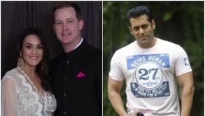 Salman Khan threw a surprise party for Preity Zinta and her husband Gene Goodenough.(Instagram/HT Photo) Salman Khan threw a surprise party for Preity Zinta and her husband Gene Goodenough.(Instagram/HT Photo)