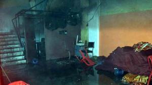Fire gutted a marriage hall on Luby Circular Road in Dhanbad(Bijay/ HT) Fire gutted a marriage hall on Luby Circular Road in Dhanbad(Bijay/ HT)