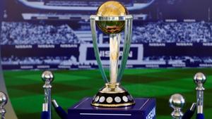 The 2019 ICC Cricket World Cup trophy.(REUTERS) The 2019 ICC Cricket World Cup trophy.(REUTERS)