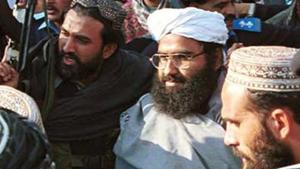 Jaish-e-Mphammad chief Masood Azhar (sporting white turban), if proscribed by the UN, faces global sanctions that require UN member countries to not host, arm or finance him.(AP file photo) Jaish-e-Mphammad chief Masood Azhar (sporting white turban), if proscribed by the UN, faces global sanctions that require UN member countries to not host, arm or finance him.(AP file photo)