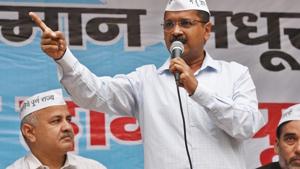 Delhi chief minister Arvind Kejriwal on Wednesday trained his guns on BJP national president Amit Shah, accusing him of using Delhi Police against the AAP in connection with the controversial voter deletion issue in the national Capital.(Raj K Raj/HT Photo) Delhi chief minister Arvind Kejriwal on Wednesday trained his guns on BJP national president Amit Shah, accusing him of using Delhi Police against the AAP in connection with the controversial voter deletion issue in the national Capital.(Raj K Raj/HT Photo)