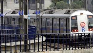 A Delhi Metro Rail Corporation (DMRC) spokesperson said that smoke was reported from the train around 2.35pm when it left from Pragati Maidan station.(File Photo) A Delhi Metro Rail Corporation (DMRC) spokesperson said that smoke was reported from the train around 2.35pm when it left from Pragati Maidan station.(File Photo)