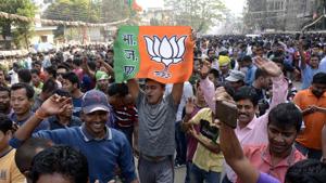 Supporters of the BJP in Agartala.(AFP File Photo) Supporters of the BJP in Agartala.(AFP File Photo)