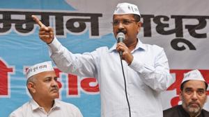 Earlier this week, AAP chief Arvind Kejriwal had proposed a three-way alliance with the Congress and Dushyant Chautala’s JJP in Haryana.(File Photo) Earlier this week, AAP chief Arvind Kejriwal had proposed a three-way alliance with the Congress and Dushyant Chautala’s JJP in Haryana.(File Photo)