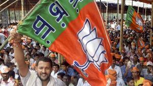 Bihar BJP faces protest of party functionaries over seat sharing arrangement for the Lok Sabha election with alliance partner JD-U.(PTI file) Bihar BJP faces protest of party functionaries over seat sharing arrangement for the Lok Sabha election with alliance partner JD-U.(PTI file)