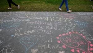 Tribute messages to victims of the mosque attacks are seen written on the ground, near Linwood mosque in Christchurch, New Zealand, March 16, 2019.(REUTERS FILE PHOTO) Tribute messages to victims of the mosque attacks are seen written on the ground, near Linwood mosque in Christchurch, New Zealand, March 16, 2019.(REUTERS FILE PHOTO)