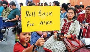 The Delhi government on Saturday said it would challenge the Delhi high court’s ruling setting aside its order barring private unaided schools built on public land from unilaterally hiking fees.(HT File Photo) The Delhi government on Saturday said it would challenge the Delhi high court’s ruling setting aside its order barring private unaided schools built on public land from unilaterally hiking fees.(HT File Photo)