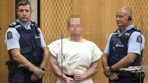 Brenton Tarrant, the man charged in relation to the Christchurch massacre, makes a sign to the camera during his appearance in the Christchurch District Court on March 16, 2019.(AFP file photo)