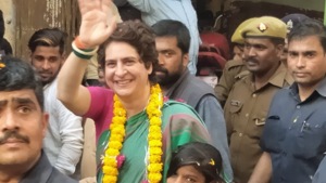 Congress general secretary Priyanka Gandhi Vadra in a public interaction on Monday during her Ganga Yatra .(HT PHOTO) Congress general secretary Priyanka Gandhi Vadra in a public interaction on Monday during her Ganga Yatra .(HT PHOTO)