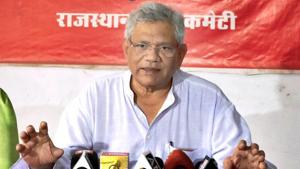 In a public rally in Jind on Sunday, March 17, 2019, CPI(M) General Secretary Sitaram Yechury alleged that all the national assets in the country were being privatised and handed over to PM Modi’s corporate friends.(HT File Photo) In a public rally in Jind on Sunday, March 17, 2019, CPI(M) General Secretary Sitaram Yechury alleged that all the national assets in the country were being privatised and handed over to PM Modi’s corporate friends.(HT File Photo)