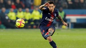 Paris St Germain's Angel Di Maria scores their third goal from a free kick(REUTERS) Paris St Germain's Angel Di Maria scores their third goal from a free kick(REUTERS)