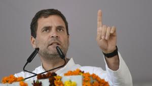Mocking the prime minister’s “main bhi chowkidar’ (I too am watchman) campaign, Congress chief Rahul Gandhi Monday said Narendra Modi has turned the whole country into “chowkidars” after getting caught.(PTI) Mocking the prime minister’s “main bhi chowkidar’ (I too am watchman) campaign, Congress chief Rahul Gandhi Monday said Narendra Modi has turned the whole country into “chowkidars” after getting caught.(PTI)