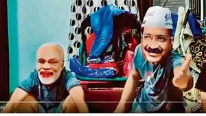 A screengrab of a satirical political video on TikTok. A screengrab of a satirical political video on TikTok.