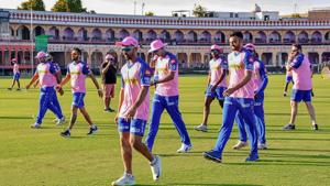 Rajasthan Royals' skipper Ajinkya Rahane with teammates during their practice session ahead of IPL match, in Jaipur, Sunday, March 17, 2019(PTI) Rajasthan Royals' skipper Ajinkya Rahane with teammates during their practice session ahead of IPL match, in Jaipur, Sunday, March 17, 2019(PTI)