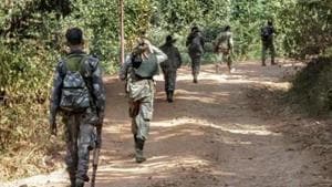 As soon as a team of CoBRA personnel entered the forest area the Maoists started firing following which the jawans also fired in retaliation.(PTI) As soon as a team of CoBRA personnel entered the forest area the Maoists started firing following which the jawans also fired in retaliation.(PTI)