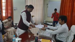 JDU nominee Santosh Kumar(HT) JDU nominee Santosh Kumar(HT)