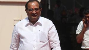 The defection by his son Sujay was an embarrassment for Radhakrishna Vikhe-Patil (in picture), the leader of Opposition in Maharashtra Assembly, as the Congress leadership from state and Centre was upset over the development.(HT File Photo) The defection by his son Sujay was an embarrassment for Radhakrishna Vikhe-Patil (in picture), the leader of Opposition in Maharashtra Assembly, as the Congress leadership from state and Centre was upset over the development.(HT File Photo)