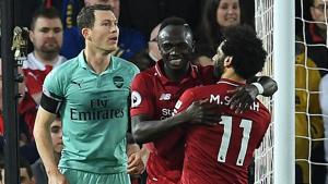 File image of Sadio Mane celebrating with Mohamed Salah after scoring a goal.(AFP) File image of Sadio Mane celebrating with Mohamed Salah after scoring a goal.(AFP)