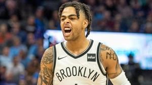 Brooklyn Nets guard D'Angelo Russell (1) shoots the ball during the fourth quarter against Sacramento Kings.(Reuters) Brooklyn Nets guard D'Angelo Russell (1) shoots the ball during the fourth quarter against Sacramento Kings.(Reuters)