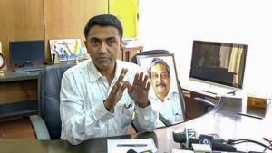 This comes a day after Pramod Sawant resigned from the post of Goa Assembly Speaker to swear in as the chief minister in a past-midnight oath taking ceremony.(PTI) This comes a day after Pramod Sawant resigned from the post of Goa Assembly Speaker to swear in as the chief minister in a past-midnight oath taking ceremony.(PTI)