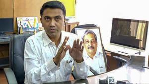 Panaji: Newly sworn-in Goa Chief Minister Pramod Sawant takes charge at his office, in Panaji, Tuesday, March 19, 2019. (PTI Photo) (PTI3_19_2019_000051B)(PTI) Panaji: Newly sworn-in Goa Chief Minister Pramod Sawant takes charge at his office, in Panaji, Tuesday, March 19, 2019. (PTI Photo) (PTI3_19_2019_000051B)(PTI)