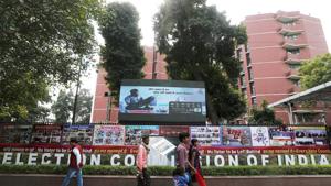 The Election Commission Tuesday asked political parties and religious leaders to refrain from using places of worship for propaganda during the Lok Sabha polls.(REUTERS) The Election Commission Tuesday asked political parties and religious leaders to refrain from using places of worship for propaganda during the Lok Sabha polls.(REUTERS)
