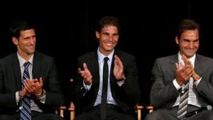 File image of Novak Djokovic, Rafael Nadal and Roger Federer.(Getty Images) File image of Novak Djokovic, Rafael Nadal and Roger Federer.(Getty Images)