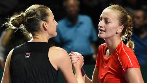 File image - Czech Republic's Karolina Pliskova (L) shakes hands with her compatriot Petra Kvitova.(AFP) File image - Czech Republic's Karolina Pliskova (L) shakes hands with her compatriot Petra Kvitova.(AFP)