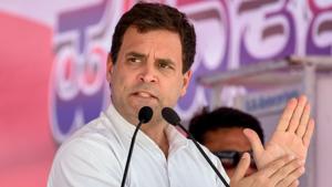 Congress president Rahul Gandhi alleged that all BJP leaders are corrupt following a report claiming that former Karnataka CM BS Yeddyurappa paid bribes to top BJP leadership.(PTI) Congress president Rahul Gandhi alleged that all BJP leaders are corrupt following a report claiming that former Karnataka CM BS Yeddyurappa paid bribes to top BJP leadership.(PTI)