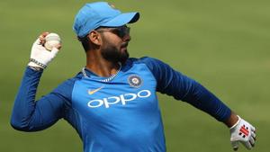 File image of India cricketer Rishabh Pant in action during a practice session.(Getty Images) File image of India cricketer Rishabh Pant in action during a practice session.(Getty Images)