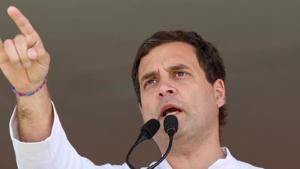 Congress president Rahul Gandhi addressing a public rally at Purnea in Bihar on Saturday.(Twitter/@INCIndia) Congress president Rahul Gandhi addressing a public rally at Purnea in Bihar on Saturday.(Twitter/@INCIndia)