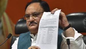 Union Minister and BJP leader JP Nadda(PTI file photo) Union Minister and BJP leader JP Nadda(PTI file photo)