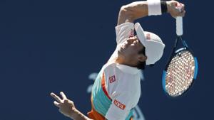 Kei Nishikori of Japan serves against Dusan Ljovic of Serbia.(USA TODAY Sports) Kei Nishikori of Japan serves against Dusan Ljovic of Serbia.(USA TODAY Sports)