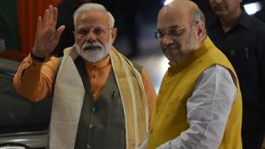 PM Modi with BJP president Amit Shah(Photo: Vipin Kumar/ HT Photo) PM Modi with BJP president Amit Shah(Photo: Vipin Kumar/ HT Photo)