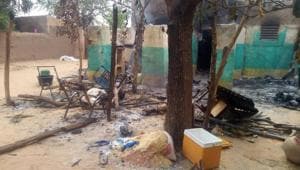 The scene shortly after a violent attack which left at least 134 people dead and dozens more wounded, which according to witnesses was carried out by the ethnic Dogon militia who descended on Ogossogou village, Mali, early Saturday March 23, 2019.(AP file photo) The scene shortly after a violent attack which left at least 134 people dead and dozens more wounded, which according to witnesses was carried out by the ethnic Dogon militia who descended on Ogossogou village, Mali, early Saturday March 23, 2019.(AP file photo)