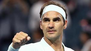 Roger Federer of Switzerland thanks the support after his 3 set win over Radu Albot of Moldova.(AFP) Roger Federer of Switzerland thanks the support after his 3 set win over Radu Albot of Moldova.(AFP)