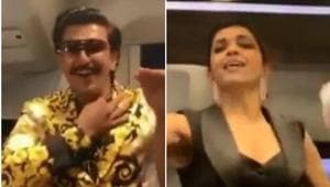Deepika Padukone and Ranveer Singh dance to the songs of Alia Bhatt-Varun Dhawan’s Kalank. Deepika Padukone and Ranveer Singh dance to the songs of Alia Bhatt-Varun Dhawan’s Kalank.